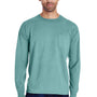 ComfortWash By Hanes Mens Long Sleeve Crewneck T-Shirt w/ Pocket - Spanish Moss Green