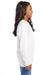 ComfortWash By Hanes GDH275 Youth Garment Dyed Long Sleeve Crewneck T-Shirt White Model Side