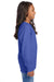 ComfortWash By Hanes GDH275 Youth Garment Dyed Long Sleeve Crewneck T-Shirt Deep Forte Blue Model Side