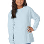 ComfortWash By Hanes Youth Garment Dyed Long Sleeve Crewneck T-Shirt - Soothing Blue - NEW