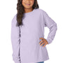 ComfortWash By Hanes Youth Garment Dyed Long Sleeve Crewneck T-Shirt - Future Lavender Purple - NEW