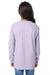 ComfortWash By Hanes GDH275 Youth Garment Dyed Long Sleeve Crewneck T-Shirt Future Lavender Purple Model Back