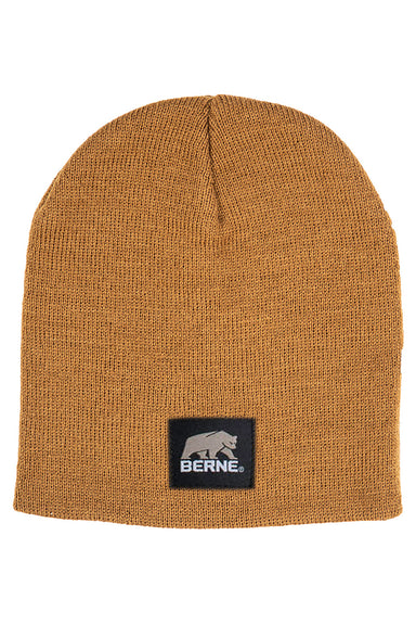 Berne H149 Mens Heritage Knit Beanie Duck Brown Flat Front