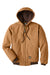 Berne HJ51 Mens Heritage Duck Water Resistant Full Zip Hooded Jacket Duck Brown Flat Front