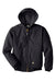 Berne HJ51 Mens Heritage Duck Water Resistant Full Zip Hooded Jacket Black Flat Front