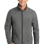 Port Authority Mens Core Wind & Water Resistant Full Zip Jacket - Heather Pearl Grey