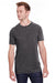J America JA8115/8115 Mens Vintage Zen Jersey Short Sleeve Crewneck T-Shirt Dark Smoke Grey Model Front