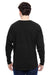 J America 8229 Mens Game Day Jersey Long Sleeve Crewneck T-Shirt Black Model Back