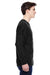 J America 8229 Mens Game Day Jersey Long Sleeve Crewneck T-Shirt Black Model Side