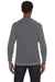 J America 8238 Mens Vintage Thermal Long Sleeve Crewneck T-Shirt Heather Charcoal Grey Model Back