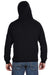 J America JA8815/8815 Mens Tailgate Fleece Hooded Sweatshirt Hoodie w/ Pouch Pocket Black Model Back