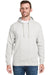 J America JA8815/8815 Mens Tailgate Fleece Hooded Sweatshirt Hoodie w/ Pouch Pocket Heather Oatmeal Model Front