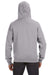 J America JA8821/8821 Mens Premium Fleece Full Zip Hooded Sweatshirt Hoodie w/ Pockets Oxford Grey Model Back
