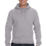 J America Mens Premium Fleece Hooded Sweatshirt Hoodie w/ Pouch Pocket - Oxford Grey