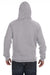 J America 8824 Mens Premium Fleece Hooded Sweatshirt Hoodie w/ Pouch Pocket Oxford Grey Model Back