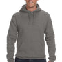 J America Mens Premium Fleece Hooded Sweatshirt Hoodie w/ Pouch Pocket - Heather Charcoal Grey