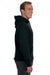 J America 8824 Mens Premium Fleece Hooded Sweatshirt Hoodie w/ Pouch Pocket Black Model Side