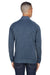 J America JA8869/8869 Mens Fleece 1/4 Zip Sweatshirt w/ Pockets Navy Blue Model Back