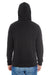 J America JA8871/8871 Mens Fleece Hooded Sweatshirt Hoodie w/ Pouch Pocket Solid Black Model Back