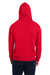 J America JA8871/8871 Mens Fleece Hooded Sweatshirt Hoodie w/ Pouch Pocket Solid Red Model Back