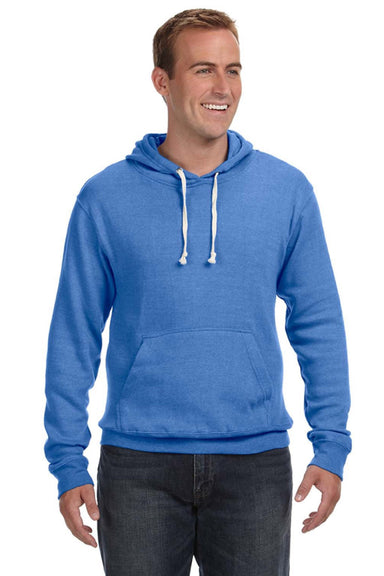 J America JA8871/8871 Mens Fleece Hooded Sweatshirt Hoodie w/ Pouch Pocket Cool Royal Blue Model Front
