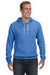 J America JA8871/8871 Mens Fleece Hooded Sweatshirt Hoodie w/ Pouch Pocket Cool Royal Blue Model Front