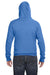 J America JA8871/8871 Mens Fleece Hooded Sweatshirt Hoodie w/ Pouch Pocket Cool Royal Blue Model Back
