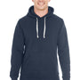 J America Mens Fleece Hooded Sweatshirt Hoodie w/ Pouch Pocket - Navy Blue - Closeout