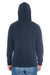 J America JA8871/8871 Mens Fleece Hooded Sweatshirt Hoodie w/ Pouch Pocket Navy Blue Model Back