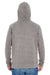 J America JA8871/8871 Mens Fleece Hooded Sweatshirt Hoodie w/ Pouch Pocket Smoke Grey Model Back