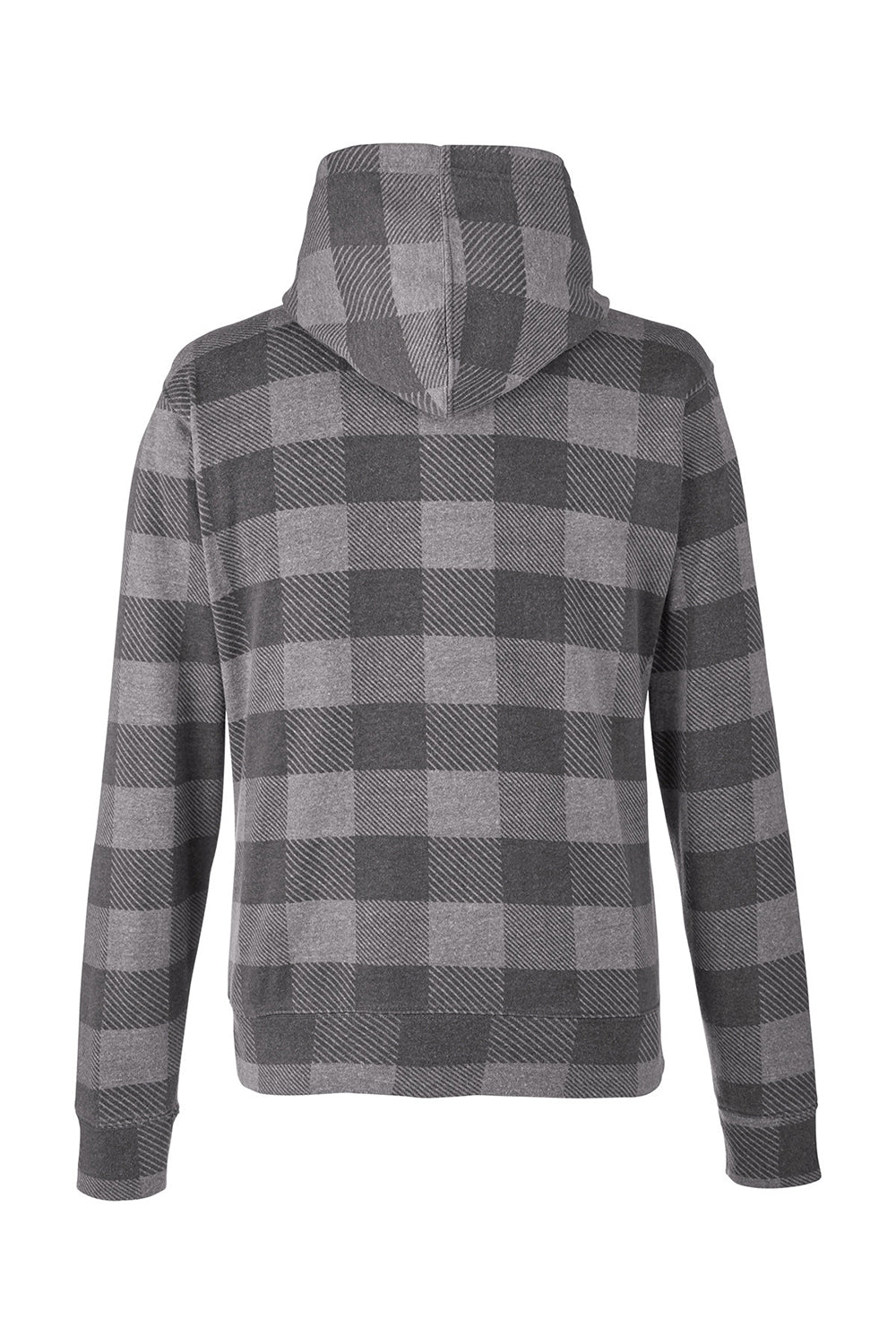 J America JA8871/8871 Mens Fleece Hooded Sweatshirt Hoodie w/ Pouch Pocket Smoke Grey Buffalo Flat Back