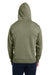 J America JA8871/8871 Mens Fleece Hooded Sweatshirt Hoodie w/ Pouch Pocket Olive Green Model Back