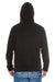 J America JA8872/8872 Mens Fleece Full Zip Hooded Sweatshirt Hoodie w/ Pockets Solid Black Model Back
