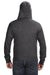 J America JA8872/8872 Mens Fleece Full Zip Hooded Sweatshirt Hoodie w/ Pockets Black Model Back