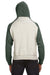 J America JA8885/8885 Mens Vintage Heather Hooded Sweatshirt Hoodie w/ Pouch Pocket Oatmeal/Army Green Model Back