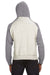 J America JA8885/8885 Mens Vintage Heather Hooded Sweatshirt Hoodie w/ Pouch Pocket Oatmeal/Smoke Grey Model Back