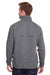 J America JA8890/8890 Mens Quilted 1/4 Snap Down Sweatshirt Heather Charcoal Grey Model Back