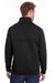 J America JA8890/8890 Mens Quilted 1/4 Snap Down Sweatshirt Black Model Back