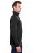 J America JA8890/8890 Mens Quilted 1/4 Snap Down Sweatshirt Black Model Side