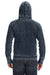J America JA8915/8915 Mens Vintage Zen Burnout Fleece Hooded Sweatshirt Hoodie w/ Pouch Pocket Vintage Navy Blue Model Back