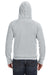 J America JA8915/8915 Mens Vintage Zen Burnout Fleece Hooded Sweatshirt Hoodie w/ Pouch Pocket Cement Grey Model Back