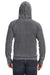 J America JA8915/8915 Mens Vintage Zen Burnout Fleece Hooded Sweatshirt Hoodie w/ Pouch Pocket Dark Smoke Grey Model Back