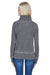 J America JA8930/8930 Womens Zen Burnout Fleece Cowl Neck Sweatshirt w/ Pockets Dark Smoke Grey Model Back