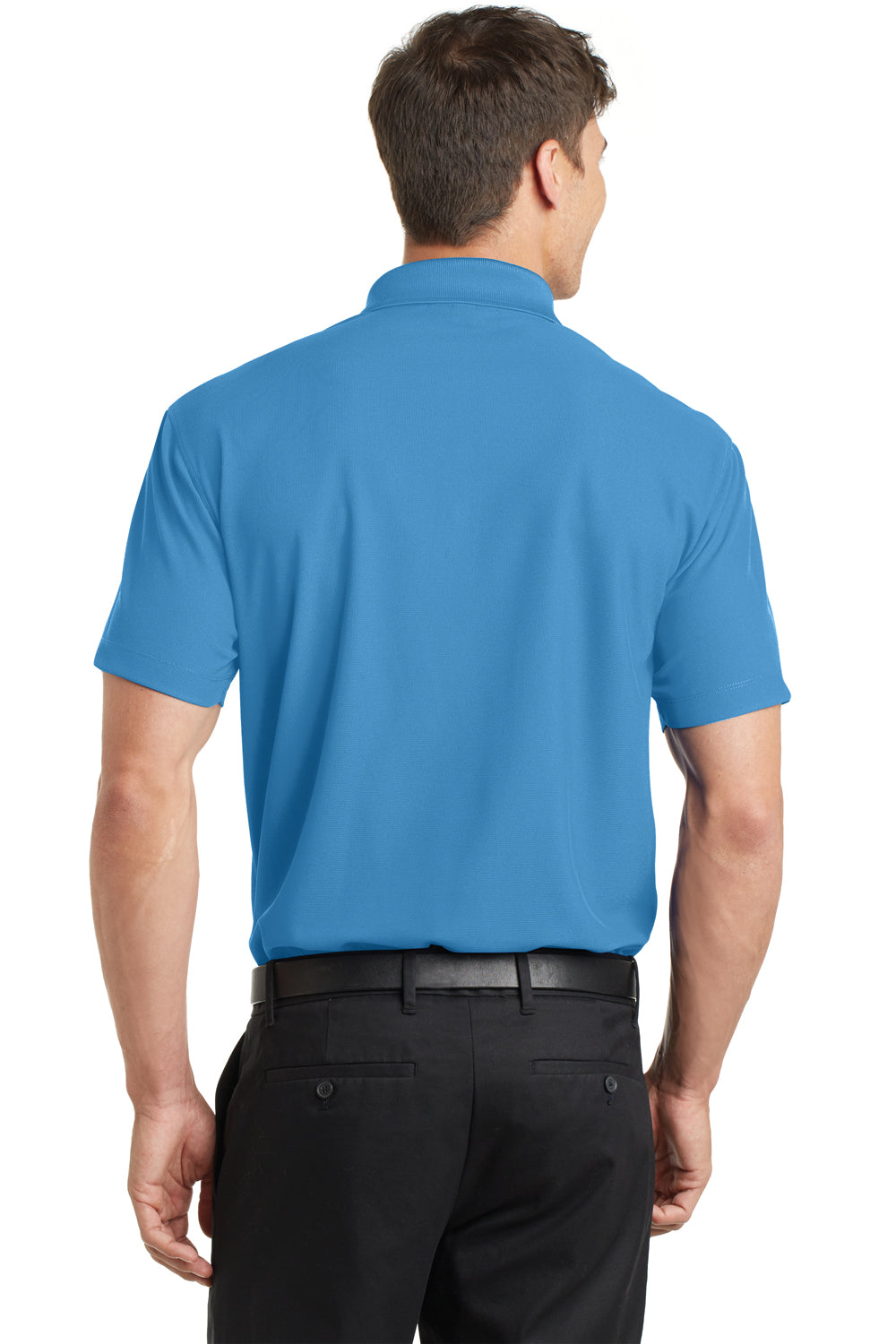 Port Authority K572 Mens Dry Zone Moisture Wicking Short Sleeve Polo Shirt Celadon Blue Model Back