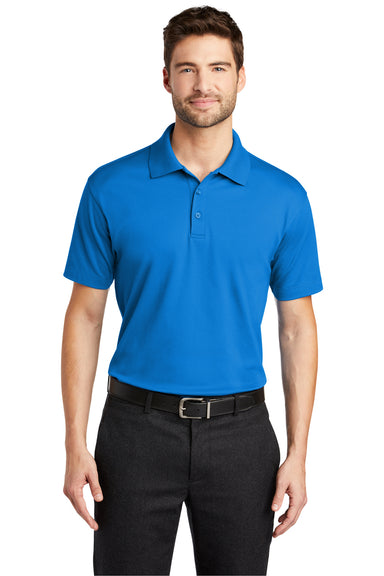 Port Authority K573 Mens Rapid Dry Moisture Wicking Short Sleeve Polo Shirt Skydiver Blue Model Front
