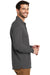 Port Authority K8000LS Mens Wrinkle Resistant Long Sleeve Polo Shirt Sterling Grey Model Side