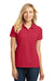 Port Authority L100 Womens Core Classic Short Sleeve Polo Shirt Rich Red Model Front