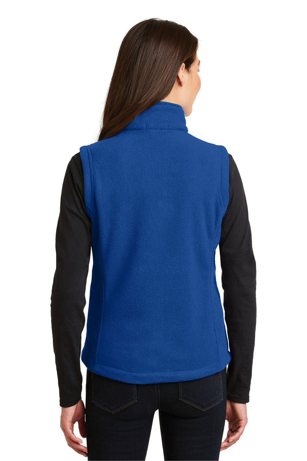 Port Authority L219 Womens Full Zip Fleece Vest True Royal Blue Model Back