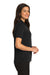 Port Authority L455 Womens Rapid Dry Moisture Wicking Short Sleeve Polo Shirt Jet Black Model Side