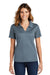 Sport-Tek L469 Womens Dri-Mesh Moisture Wicking Short Sleeve Polo Shirt Steel Grey Model Front